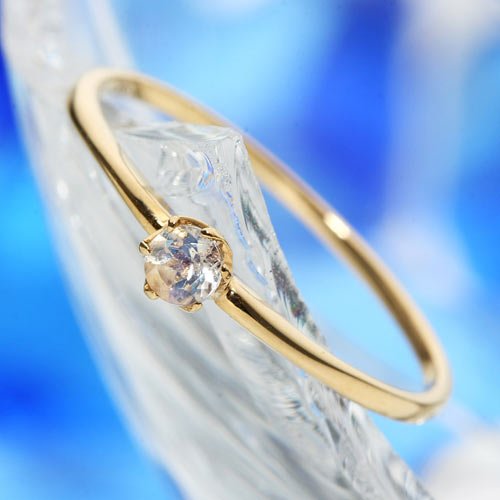 k18 大粒ムーンストーンリング