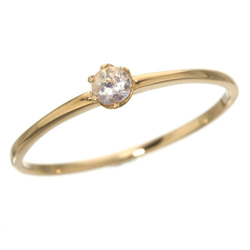 リング k18 ダイヤモンド 指輪 ブルームーン ゴールド ペアシェイプカット ピンキーリング 大粒 イエローゴールドk18 18k 18金 華奢 クリスマス