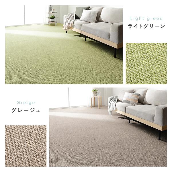 日本製 ホームタイル 約50cm×50cm 同色70枚セット グレージュ タイルカーペット 洗える 防音 防炎 防ダニ 滑り止め〔代引不可〕 日本製 国産 ホームタイル 約50cm×50cm 同色70枚セット ライトグレー