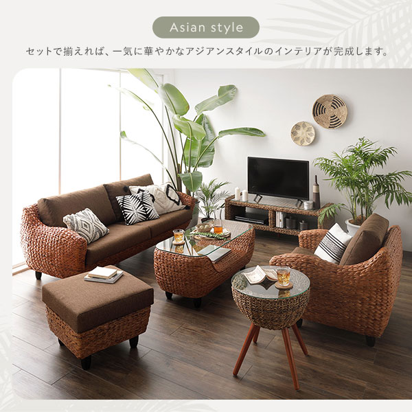 開梱組立設置サービス付き〕 ソファ 約幅174cm 3人掛け ブラウン 木製