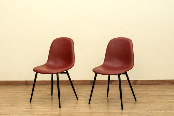 ダイニングチェア パーソナルチェア 幅40cm レッド 2脚セット ポリプロピレン リビング 在宅ワーク 店舗 インテリア家具(代引不可)