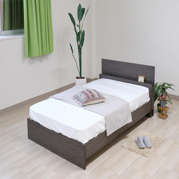 ベッド セミダブル 約幅126cm アッシュブラウン フレームのみ コンセント 宮付き 日本製 bredcabinet 組立式 マットレス別売 ベッド セミダブル 約幅126cm フレームのみ アッシュブラウン 日本製