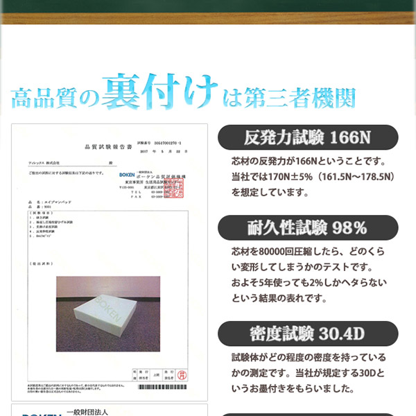 高反発マットレス 【ダブル 厚さ5cm ライトグレー】 高耐久性 PAD5 『APトーマス』 〔ベッドルーム 寝室〕 送料無料の通販は