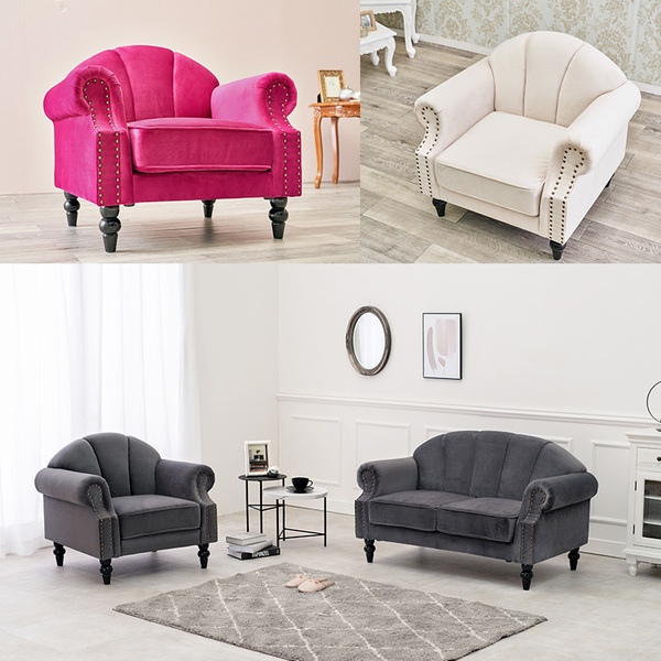 ソファー 1人掛け 幅83×奥行73×高さ73×座面高42cm アイボリー 肘付き