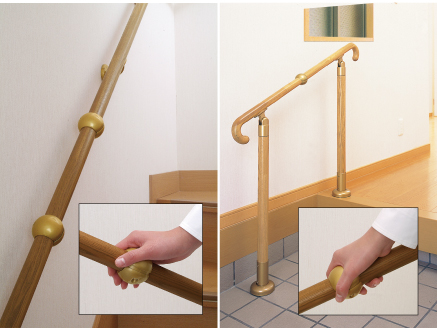 〔10個セット〕階段手すり滑り止め 『どこでもグリップ』ボール形 亜鉛合金 直径32mm シルバー シロクマ 日本製 10個セット〕階段手すり滑り止め 『どこでもグリップ』ボール形 亜鉛