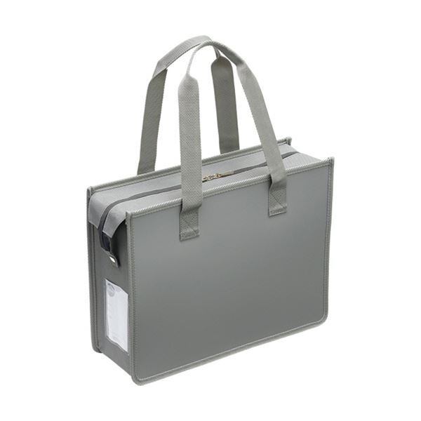 （まとめ）サクラクレパス ノータムオフィス 事務用 トートバッグJ ファスナー付 グレー UNT-A4JC#44 1個【×5セット】 送料無料の通販は