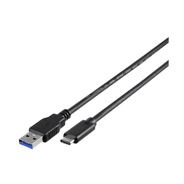 （まとめ） バッファローUSB3.1 Gen1ケーブル 配線 （A to C） ブラック 1.0m BSUAC31110BK 1本 【×3セット】 黒