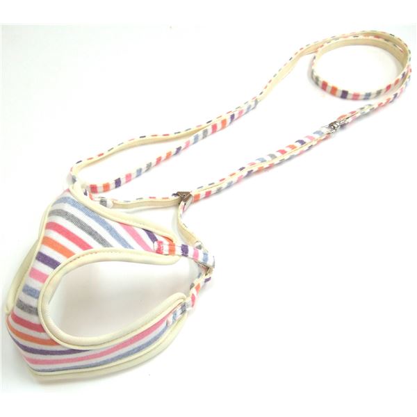 （まとめ）ストライプソフトハーネスリード SS マルチホワイト【×2セット】 (犬用品/ハーネス) 白 便利さと快適さが一体化した、柔らかなハーネスとリードのセット ストライプソフトハーネスリード SS マルチホワイト【×2セット】がおすすめ 白 送料無料の通販は