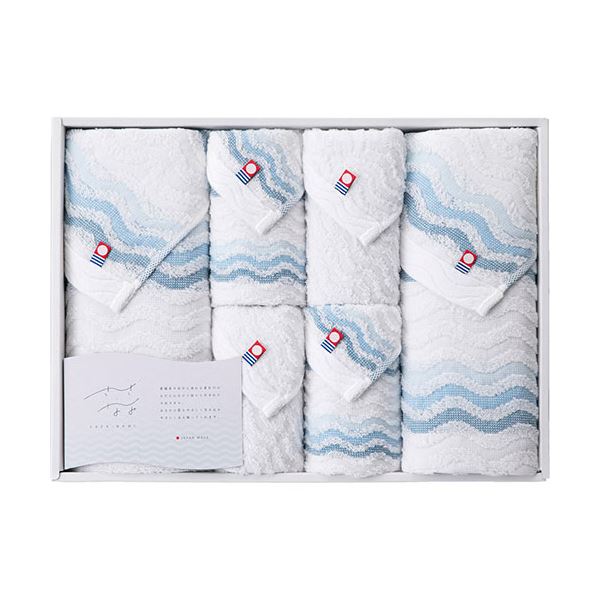 今治タオル さざ波 タオルセット バスタオル(60×110cm)・フェイスタオル(34×75cm)・ウォッシュタオル(34×30cm)×各2 B1146550 送料無料の通販は