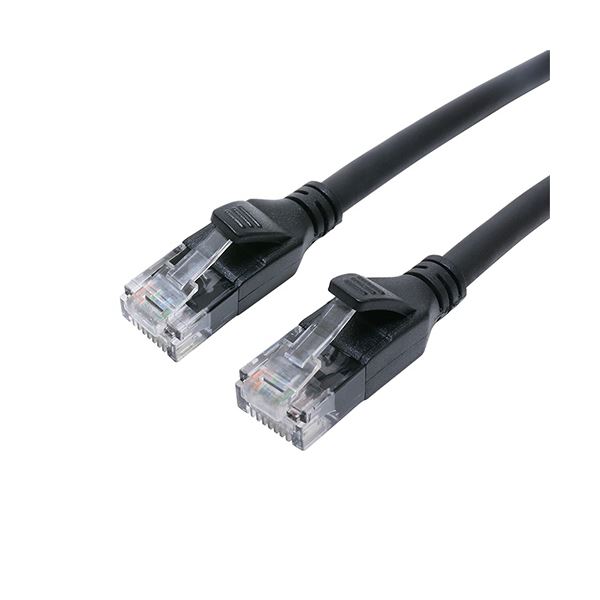 （まとめ） CAT.6A LANケーブル 配線 スタンダード ブラック 3m C6A-03BK 1本 【×5セット】 黒 送料無料の通販は