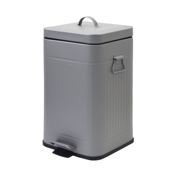 （まとめ） アントレックス Galvaダストボックス スクエア 12L マットグレー 1台 【×3セット】 送料無料の通販は