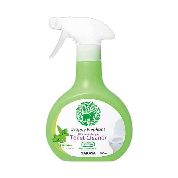 (まとめ)サラヤ ハッピーエレファントトイレクリーナー 本体 400ml 1本【×10セット】 トイレを幸せにする パワフルなエレファントトイレクリーナー 400mlの本体が1本で10セット 清潔さを実感しましょう 送料無料の通販は