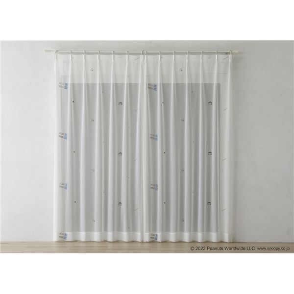 レース カーテン 約幅100×丈198cm ツールズボイル ホワイト 1枚入 PEANUTS レースカーテン リビング インテリア雑貨 白 送料無料の通販は
