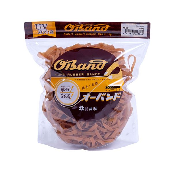 （まとめ） 共和 オーバンド#520 内径127mm 500g入 透明袋 GRA-N-012 1袋 【×3セット】 透明でしっかりとした素材を使用した、内径127mmのオーバンド500g入り 3袋セットでお得にGET 送料無料の通販は