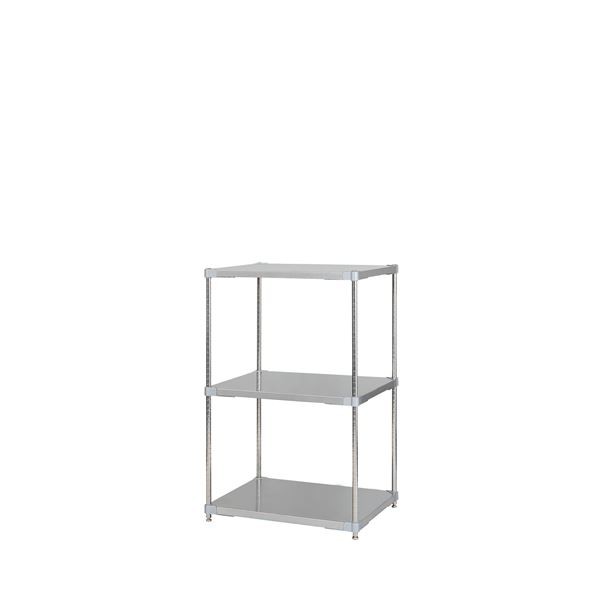 ステンレスシェルフ 整理 収納 棚 キャビネット 60×76cm 3段・H120cm 組立式 送料無料の通販は