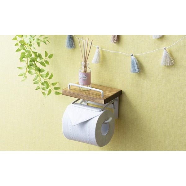 トイレットペーパーホルダー 約幅14×奥行9.5×高さ11.5cm ナチュラル シングルtype 完成品 トイレ お手洗い 店舗 オフィス 事務用 送料無料の通販は