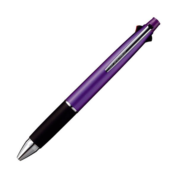 （まとめ）三菱鉛筆 多機能ペン ジェットストリーム4＆1 0.5mm (軸色：パープル) MSXE510005.11 1本【×10セット】 紫