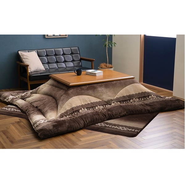 こたつ布団 約205×285cm 長方形 ブラウン 単品 エレガンス 手洗い可 洗える ウォッシャブル フランネル こたつ掛布団 インテリア家具 茶 送料無料の通販はこたつ用掛け布団