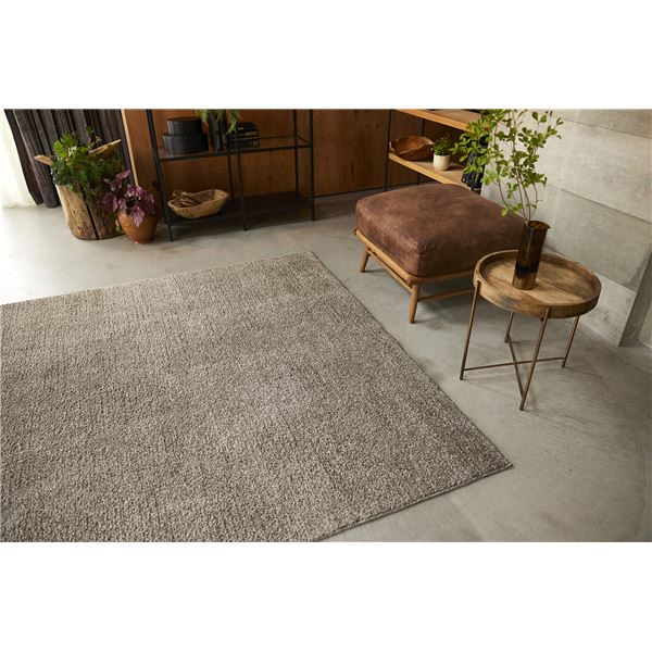 ラグマット/絨毯 〔2畳 無地 ブラウン 約190×190cm〕 日本製 防炎 抗菌 防臭 防ダニ 通年使用 シャギー タフト 〔リビング〕〔代引不可〕 ラグ 2畳 190×190cm 北欧 冬 暖かい カーペット ラグマット ホット