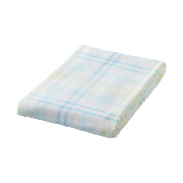 （まとめ） 林 ソーダチェック バスタオル ブルーBC449151 1枚 【×10セット】 青 送料無料の通販は