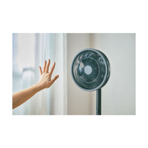 シロカ人認識センサー付き DC扇風機 めくばりファン ダークグレー SF