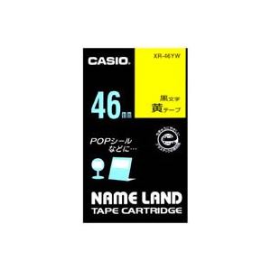 (業務用2セット) CASIO カシオ ネームランド用ラベルテープ 【幅：46mm】 XR-46YW 黄に黒文字 送料無料の通販は 5,378円