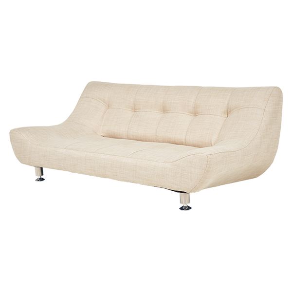 ソファー 2.5人掛け 約幅153cm ベージュ ロータイプ 低い 開梱設置サービス付 ソファ 組立品 脚のみ リビング ダイニング 送料無料の通販は