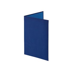 （まとめ）証書ファイル 布クロス貼りタイプ 二つ折りタイプ A4 紺 10冊 送料無料
