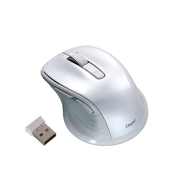 Digio デジオ F_line 無線静音5ボタンBlueLEDマウス Sサイズ ホワイト MUS-RKF141W 白 送料無料の通販は 5,745円