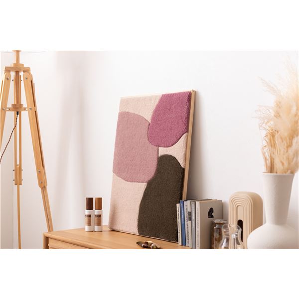 ウォールアート 約 幅52×奥行4×高さ72cm ピンク アートパネル インテリア