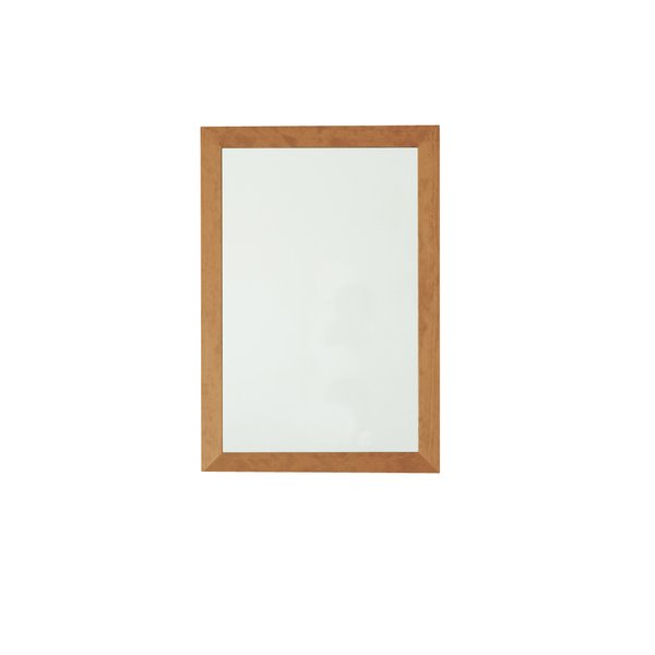 幅広枠ウォールミラー（55×80）（ハニーブラウン／茶） 天然木 姿見鏡 ワイド 高級感 木製 飛散防止加工 壁掛け 北欧風 ヴィンテージ レトロ アンティーク 韓国インテリア 玄関 トイレ 洗面 日本製 国産 完成品 NK-33 茶