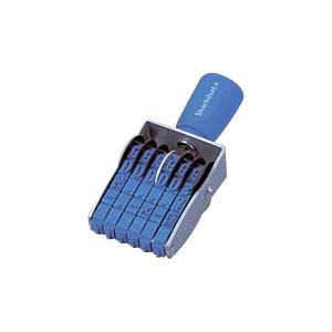 シヤチハタ 回転ゴム印エルゴグリップ 欧文6連（明朝体） CF-61M 1個 手にフィットするエルゴグリップで、スムーズな印鑑作業を実現 シヤチハタの回転ゴム印、欧文6連（明朝体）CF-61M 送料無料の通販は