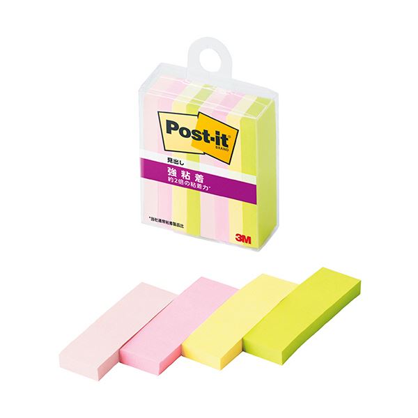 3Mポスト・イット 強粘着見出し マルチカラー4 50×15mm 4色 700SS-MC-4N1セット（80冊：8冊×10パック） 送料無料の通販は 6,620円