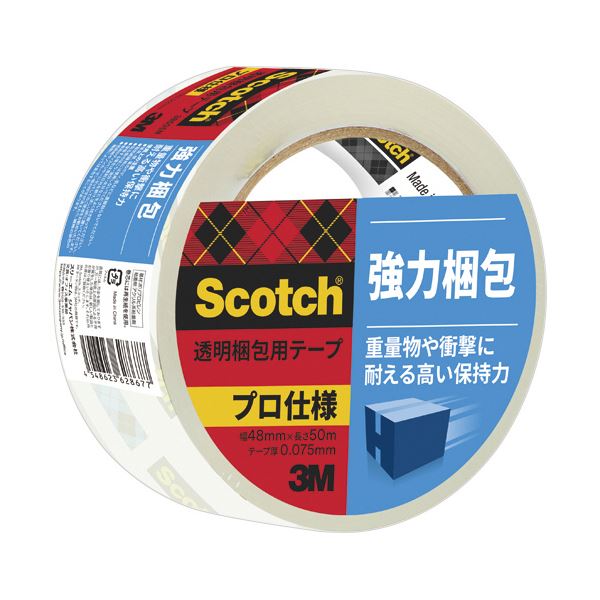 （まとめ） 3M スコッチ透明梱包用テープ 強力梱包 48mm×50m 厚み約0.075mm 3850AS 1巻 【×10セット】 送料無料の通販は 7,106円