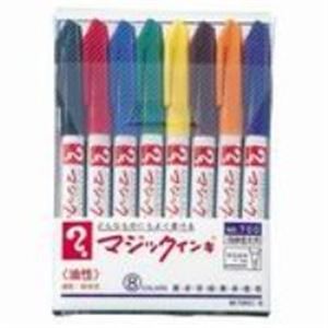 （まとめ）寺西化学工業 マジックインキ M700C-8 極細 8色セット【×5セット】 送料無料の通販は