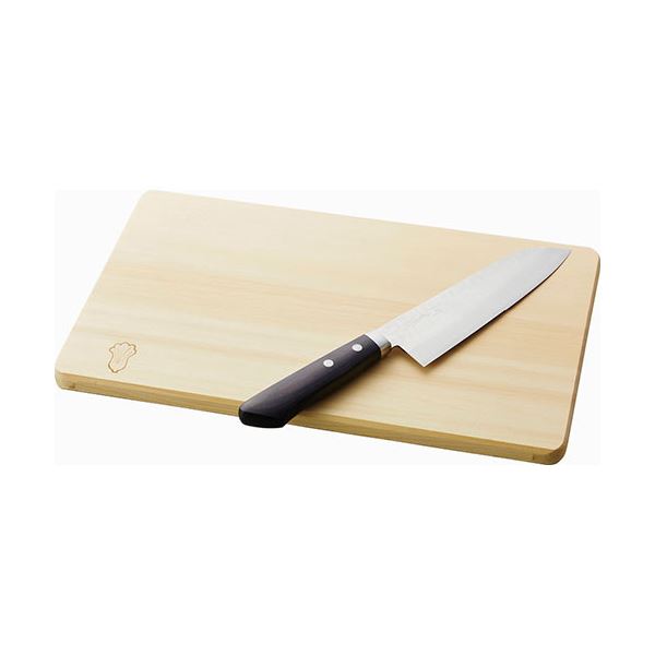 越前刃物 VG10 ダマスカス 三徳包丁・木製まな板セット B9155028 送料無料