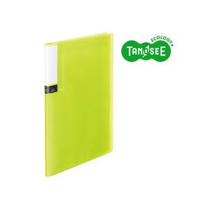 （まとめ）TANOSEE クリアブック（透明表紙） A4タテ 12ポケット グリーン 60冊 緑 透明な表紙でスッキリ整理 A4サイズの固定式クリアファイル、12ポケットで大容量 鮮やかなグリーンで目を引く60冊セット 緑 送料無料の通販は