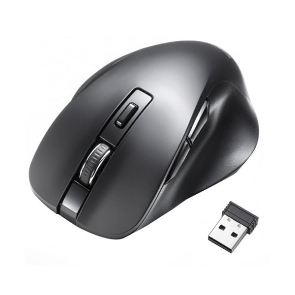 （まとめ） ワイヤレスブルーLEDマウス（5ボタン） ブラック MA-WB518BK 1個 【×3セット】 黒 青 送料無料の通販は