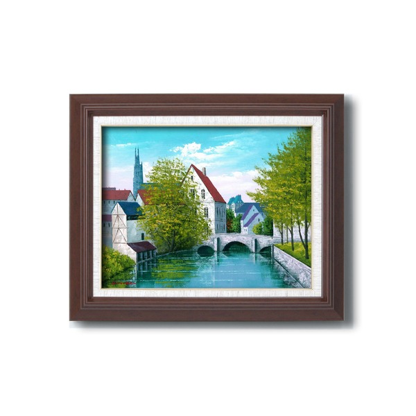 油絵額 フレームセット F6号 広瀬和之「シャトル風景」 433×525×50mm 化粧箱入り 額縁 額 フレーム 送料無料の通販は 33,929円