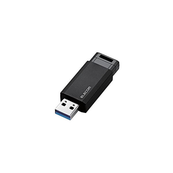 USBメモリー／USB3.1（Gen1）対応／ノック式／オートリターン機能付／128GB／ブラック MF-PKU3128GBK 黒 次世代の高速データ転送を体感せよ ワンタッチで便利な自動リターン機能搭載 容量128GBのブラックビースト 黒 送料無料 6,543円