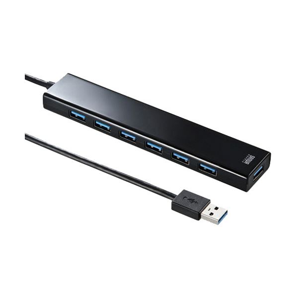 急速充電ポート付きUSB3.2Gen1 7ポートハブ ブラック USB-3H703BKN 1個 黒 送料無料の通販は