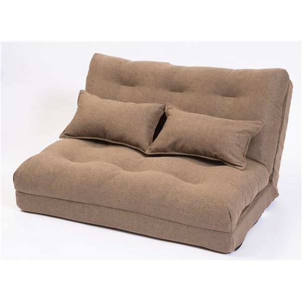 ソファーベッド ふんわり4WAYソファベッド ロイズ BR ブラウン 茶