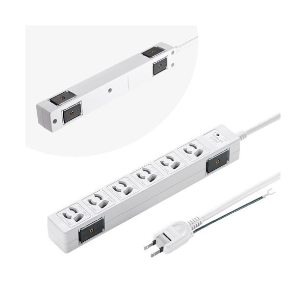 【5個セット】 雷ガードタップ 5m TAP-SPWMG36-5X5 雷を防ぐ パワフルな磁石4個搭載の安心タップ【5個セット】 送料無料の通販は 23,966円