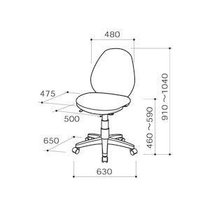 事務用チェア | OAチェア ハイバック(布・グレー) OAチェア ハイバック(布・グレー)