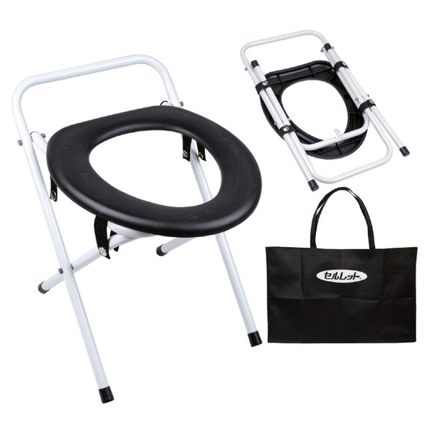 簡易便座 簡易トイレ 約幅34.5cm NEW 折りたたみ式 セルレット 手提げ袋付き 災害時 緊急時 被災時 防災用品 避難用具 送料無料の通販は 6,759円