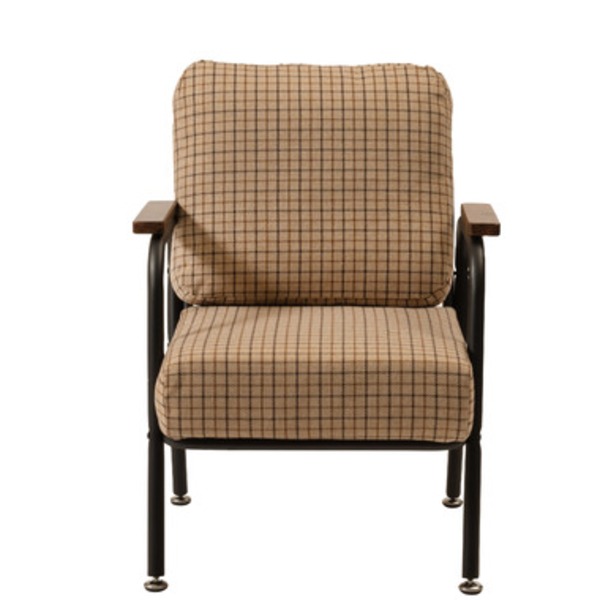 ソファ 約幅55cm 1人掛け ベージュ 肘付き 金属 スチール ソファー リビング インテリア家具 生活家具 お客様組立品 送料無料