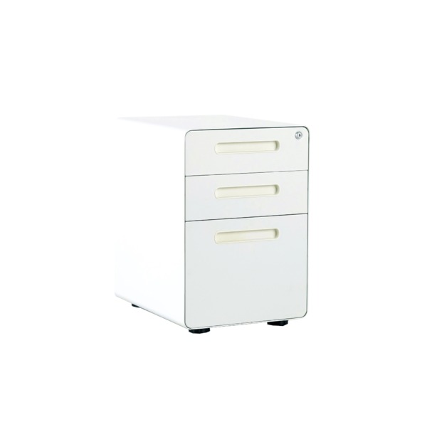 整理 収納 ワゴン 袖机 テーブル 幅40.8cm ホワイト オールロック式 オフィス 事務用 整理 収納 サイドチェスト タンス キャビネット 白 送料無料の通販は 18,480円