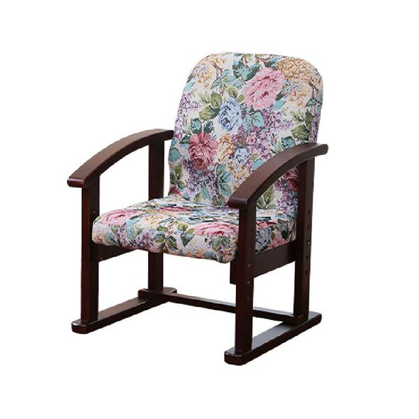 谷村実業 立ち座りらくらく座椅子 (イス チェア) ハイタイプ 高い リクライニング ゴブラン(花柄) TAN-100H-GOB 送料無料の通販は