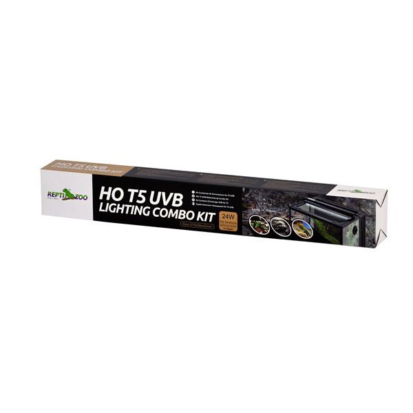 T5 UVB10.0灯 24W＆カバーコンボキット (爬虫類用品) 爬虫類のためのパワフルなUVB照明とカバーが一体化した究極のセット T5 24WのUVB10.0ランプとカバーがセットになったコンボキット 送料無料の通販は