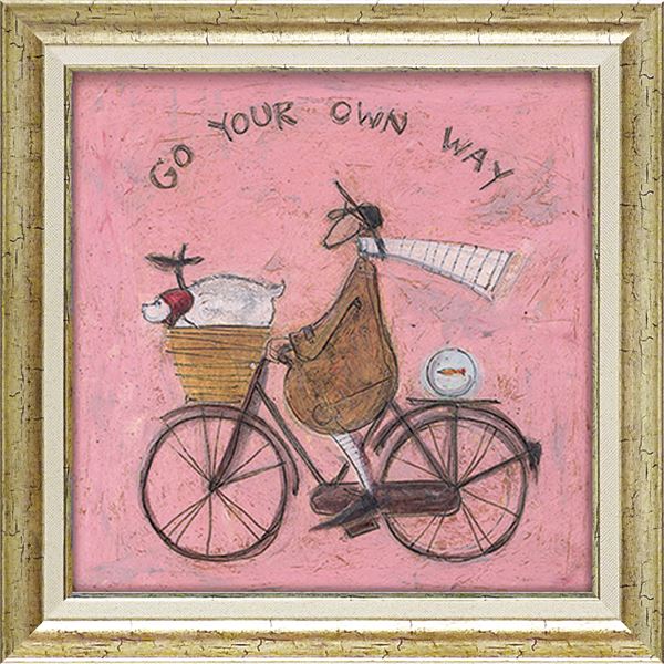 Amazon.co.jp: 絵画 サムトフト「3人でお茶」 犬 アートフレーム